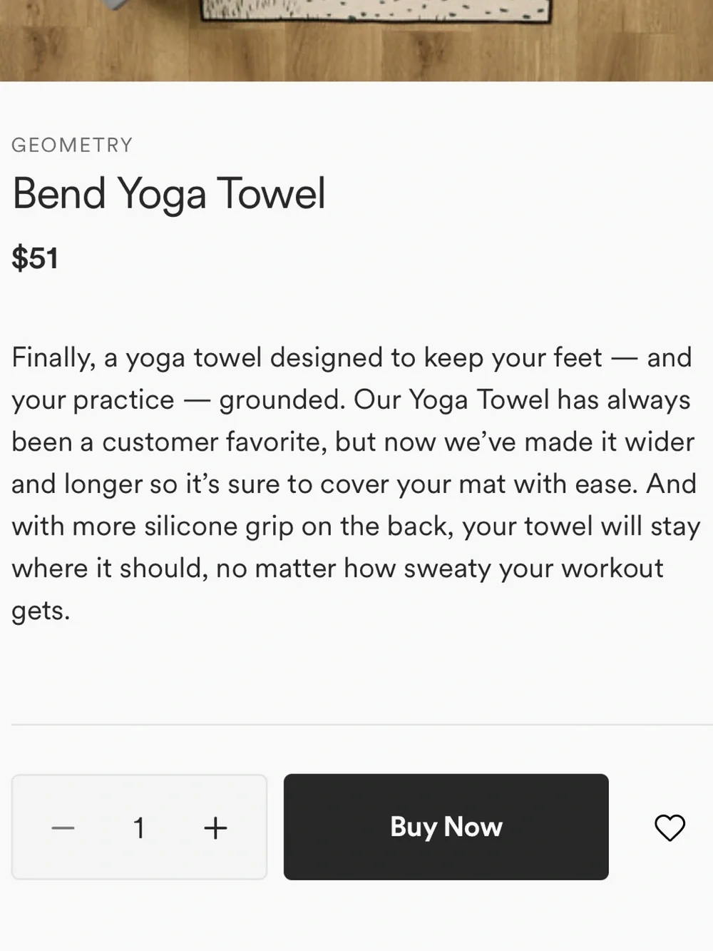 Geometry Bend Yoga Towel